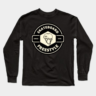 Skate freestyle X CASQUE skate Long Sleeve T-Shirt